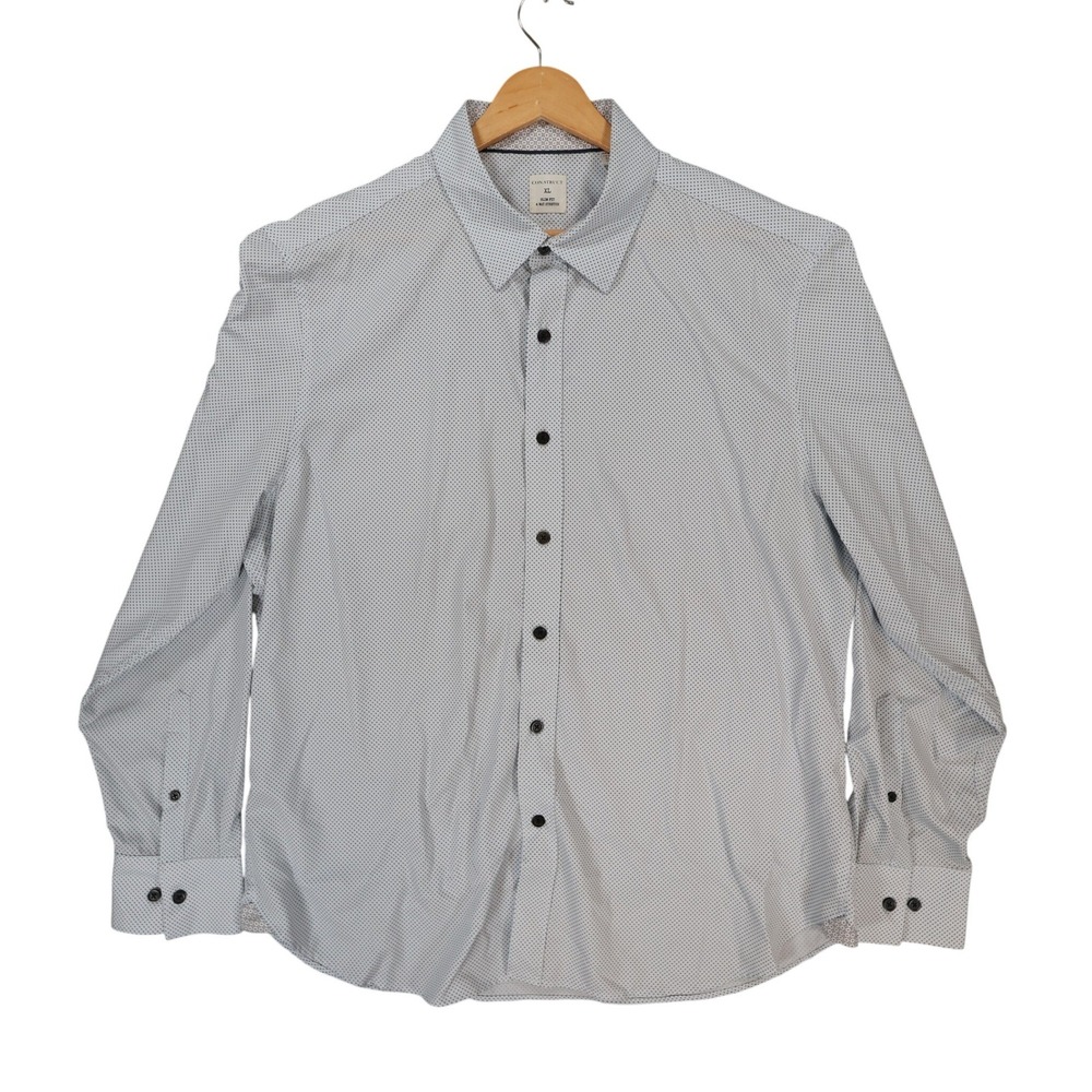 CON.STRUCT Button Down Mens XL White Excellent Performance Stretch